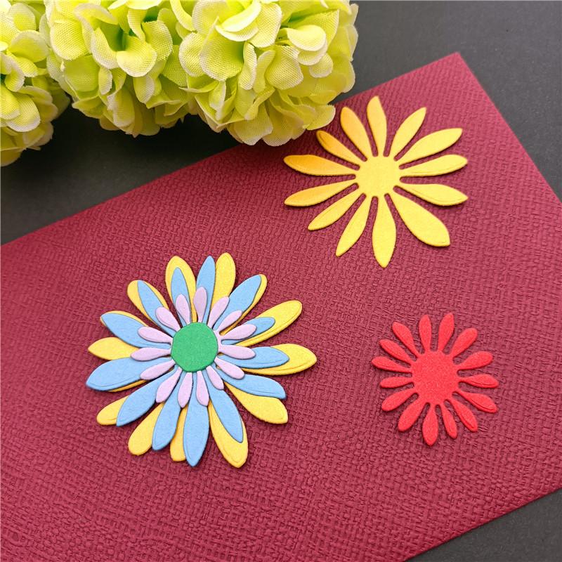 Chrysanthemum Flower Metal Cutting Dies Embossing Stencils-for DIY Scrapbooking Photo Cards-Decor