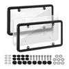 2pcs Rust-proof Protection Car License Plate Frames Cover, Transparent Plastic License Plate Holder Fits All States of The USA