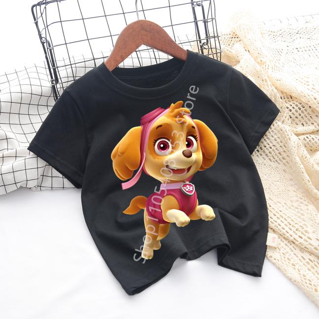 Cute Boys Girls Casuals Tops Summer Birthday Clothing Gift Hots Paw Patrol Kids Tshirts Kawaii Cartoon Character Printed Shirts