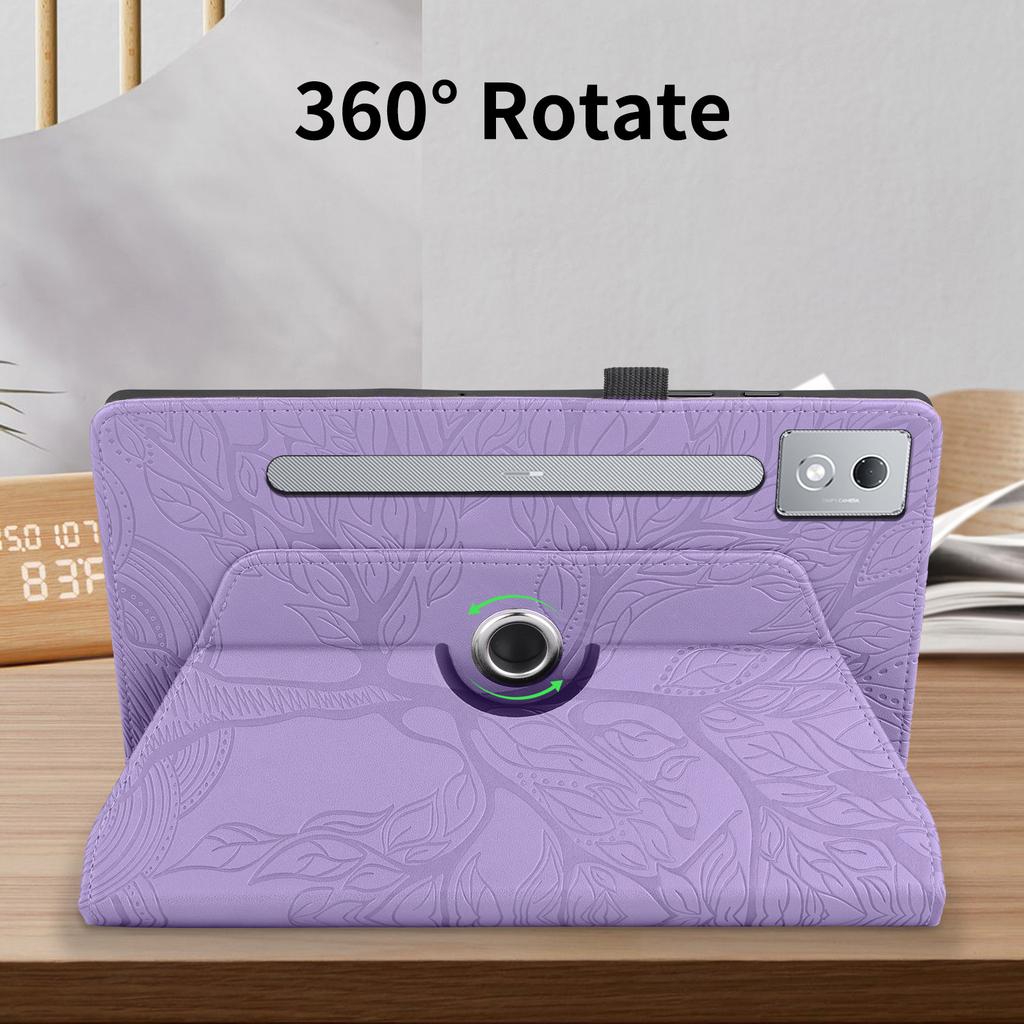 Applicable To Small New Pad Pro12.7 Flat Leather Case Lenovo P12 Rotating Bracket Tab K9 Life Tree Shell K10C