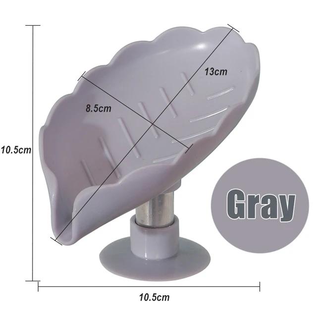 New Leaf Shape Soap Box Drain Soap Holder Bathroom Accessories Suction Cup Soap Dish Tray Soap Dish for Bathroom Soap Container