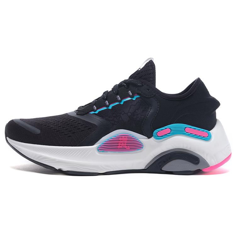 New LiNing Arashi Plus Cushioning Rebound Low Top Running Shoes Women's Standard Black ARHQ078-5