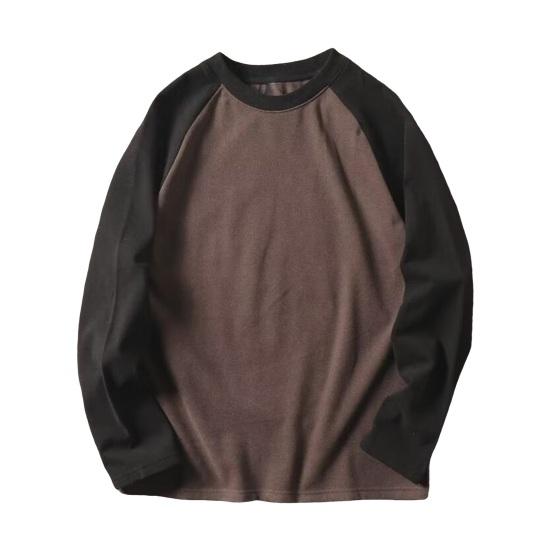 Høst Vinter Herre Toppfarge Blokker O-hals Langermet Pullover Plus Size Tykk Varm Sport Fitness Sweatshirt Daglig slitasje Forretningsklær