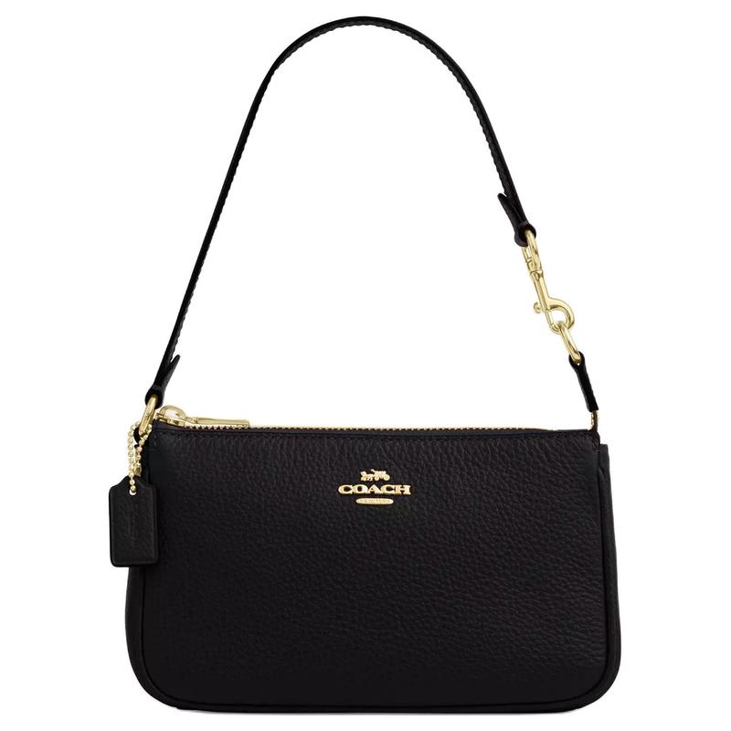 

COACH Nolita 19 Grained Textured Metal Hardware Underarm Bag Refined Pebbled Leather Shoulder Bag Small Women s Black чорний