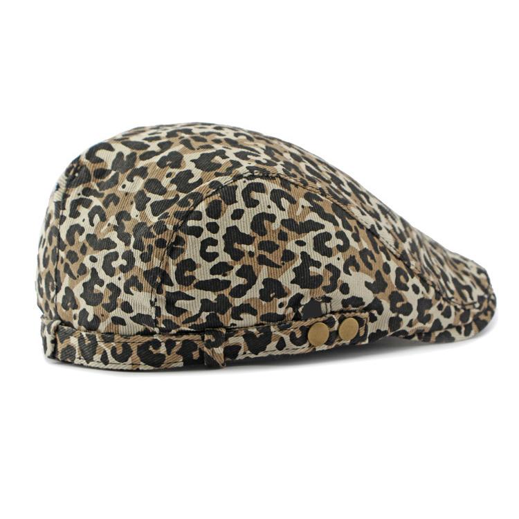 Leopard-print Beret Women's Retro Painter's Cap