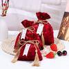 Velvet Candy Bag Gift Bags Velvet Cloth Drawstring Bags 3 Sizes Tassel Bag Wedding Party Candy Pouches