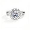 2Ct   Silve Gorgeous Shiny Zircon Stone Ring For Women Engagement Wedding Luxury High Quality Fine Jewelry