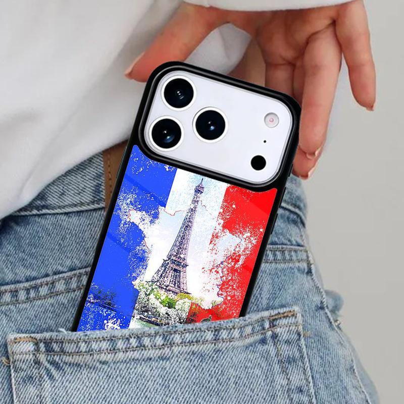

France National Flag Phone Case for iPhone 16e 15 14 13 12 17 Pro Max Plus Air 17pro Cover Coque iPhone 15 Plus