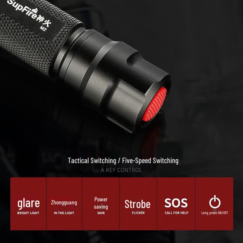 SUPERFIRE M2 High-Power Rechargeable LED Flashlight