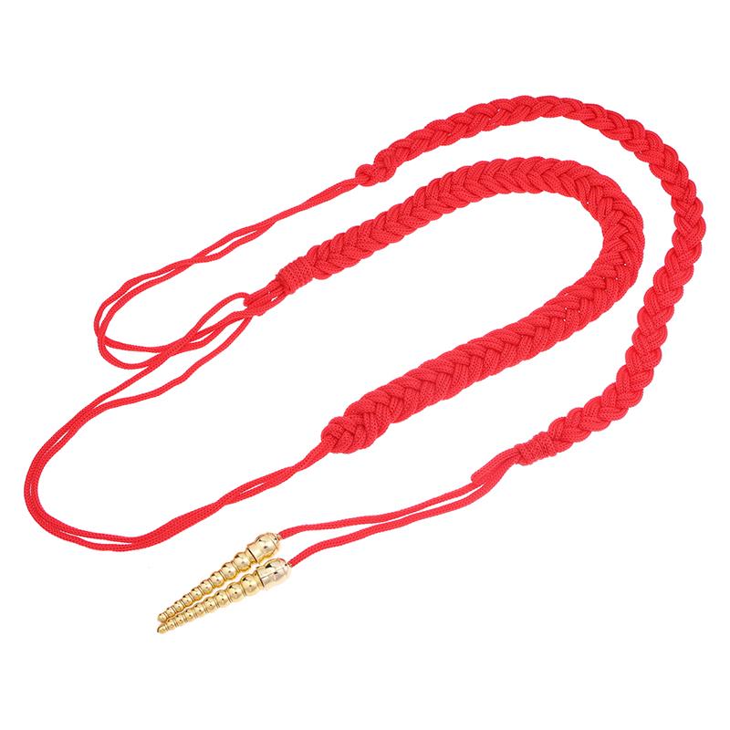1Pc Red/Yellow Aiguillettes Wire Cord Or 2Pcs Yellow Pendants For Uniform Cosplay Costume Diy Clothes Decoration