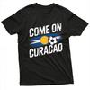 Come on Curacao Flag Soccer Ball Graphic T Shirt Vintage Distressed Print Sports Fan Supporter Casual Streetwear Football Tees