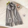 New quality scarf women's winter atmosphere Christmas gift warm scarf versatile soft waxy shawl