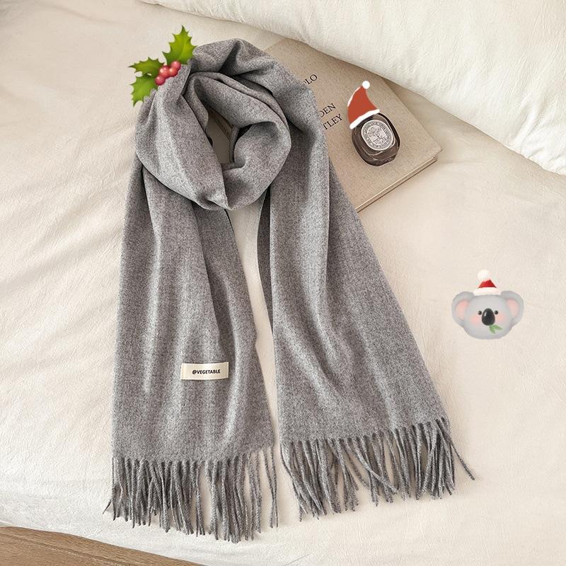 New quality scarf women's winter atmosphere Christmas gift warm scarf versatile soft waxy shawl