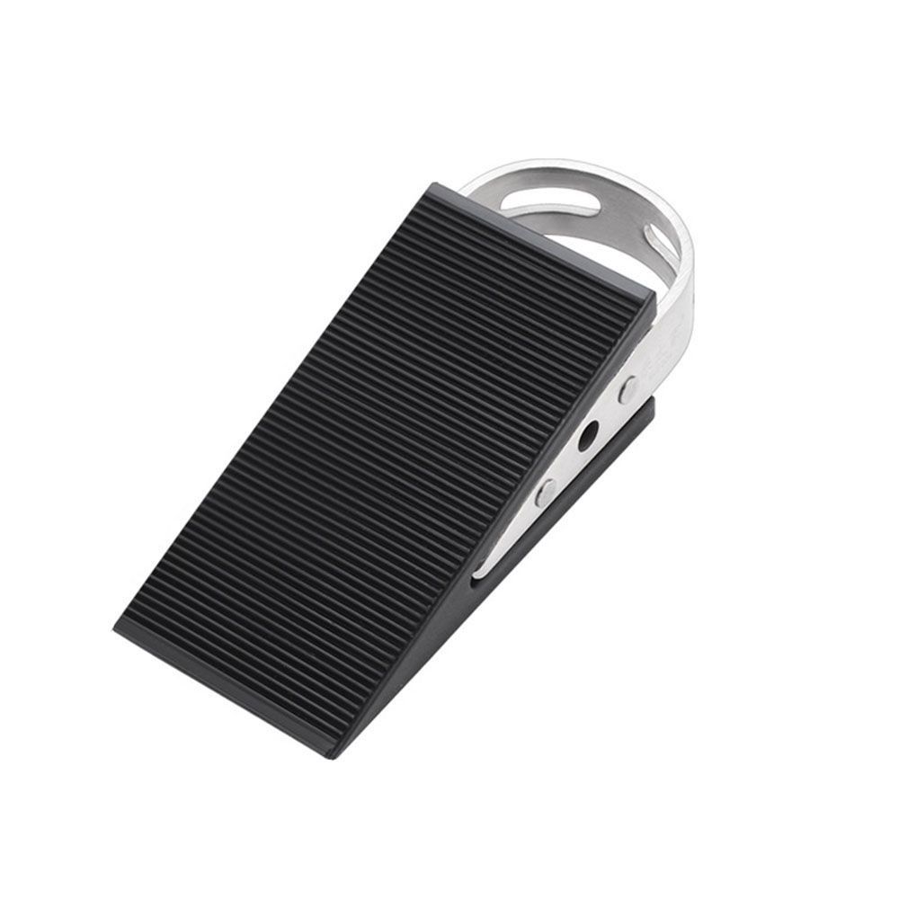 

Новый дверной стопор из нержавеющей стали и резины, трапециевидный настенный протектор, напольный держатель, самоклеящийся противоударный дверной стопор серебряный