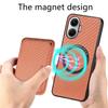 For POCO F7 G  Wallet Card Holder Cover for Xiaomi POCOF7 Redmi Turbo 4 Pro Wireless Charger Magnetic Carbon Fibre Case