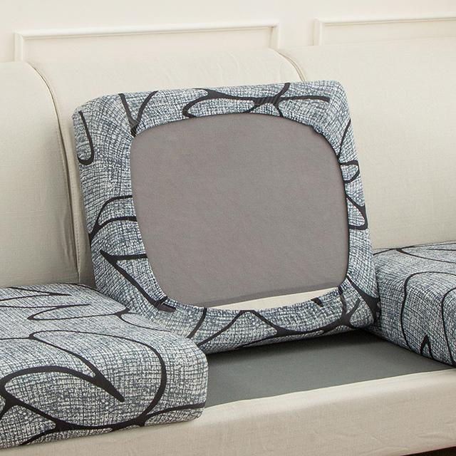 Printed Elastic Sofa Seat Cushion Cover For Living Room Furniture Protector L-shaped Armchair Stretch Seat Cushion Slipcover