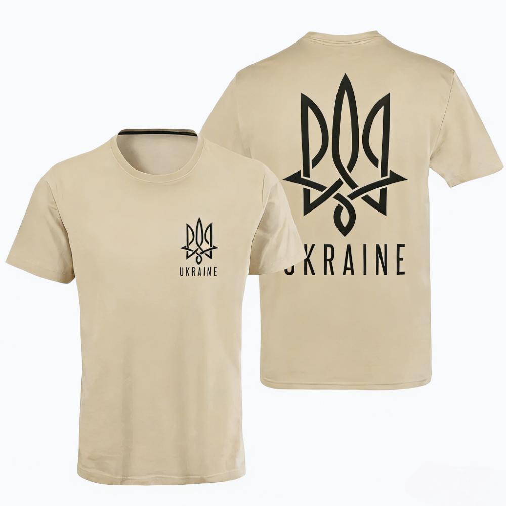 Ukraine Flag Double Sided Print TShirt Patriotic Cotton Tee for Men And Women Ukrainian National Pride Casual Streetwear Gift