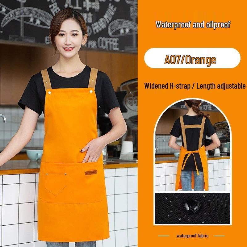 Waterproof & Oil-Proof Apron - Custom Logo for Catering, Kitchen, Baking, Cooking, Men's & Women's Workwear, New Style