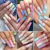 12-Color Macaron Resin Flower & Pearl Nail Art Decoration Set