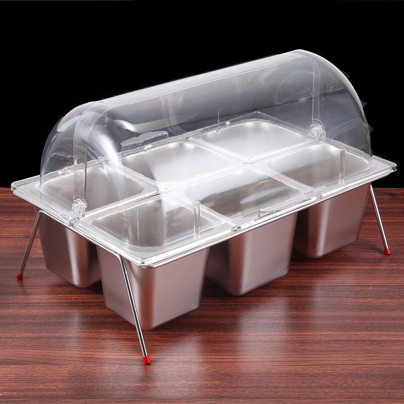 Multi-Compartment Stainless Steel Buffet Tray