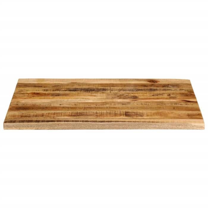 VidaXL Dessus de table 90x80x2,5 cm bord vivant bois massif manguier, dessus de table en bois, dessus de table d'appoint, 370363