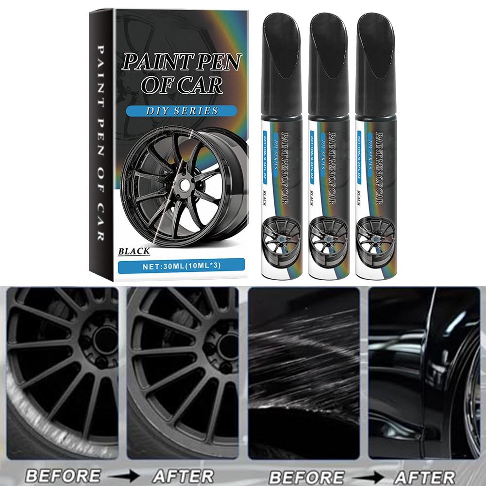 3 PCS Black Rim Scratch Repair Paint Pen for Quick Wheel Hub Restoration