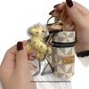 999 Pure Gold Riches Mini Keychain: Coin Purse & Pendant for Wealth & Fortune