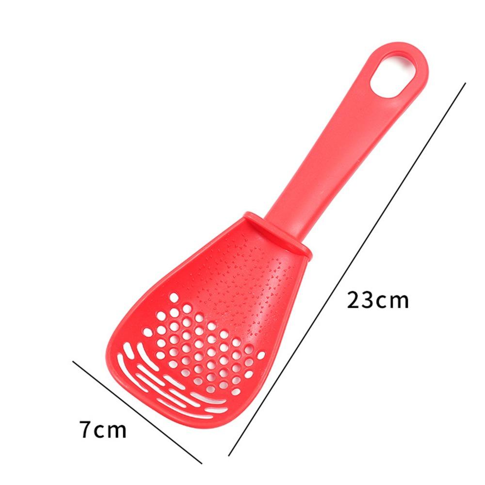 2Pcs Heat Insulated Handle Filter Spoon Uniform Filter Holes Draining Skimmer Sieve Spoon  Filtering