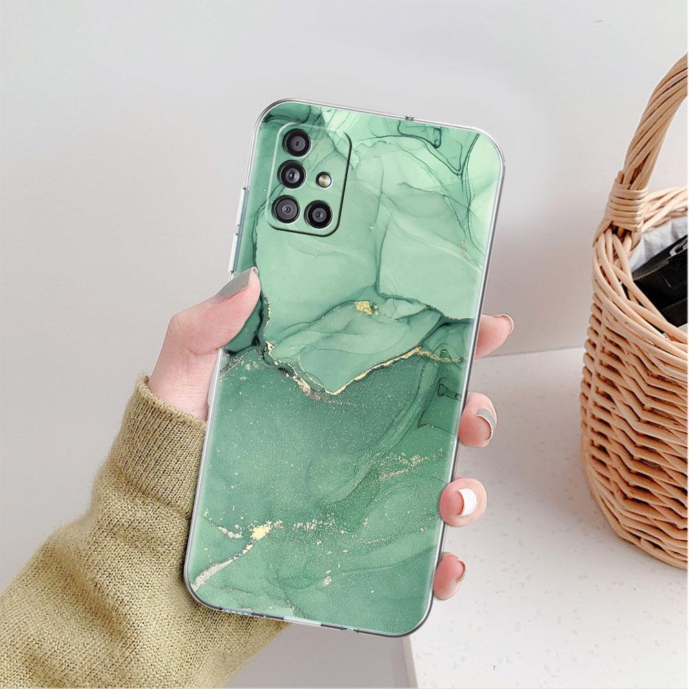Marble Pattern 3 Clear Case For Samsung Galaxy A52 A12 A51 A32 A21s A71 A32 A22 A50 A70 A31 A72 5G Phone Cover