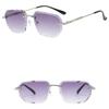 Frameless Rimless Sunglasses Square Driving Eyewear Retro Men Sunglasses  Female