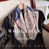 High-end Temperament Silk Wool Square Scarf Women's 2025 Autumn and Winter New Versatile Fashion Warm Silk Scarf Silk Wool Shawl