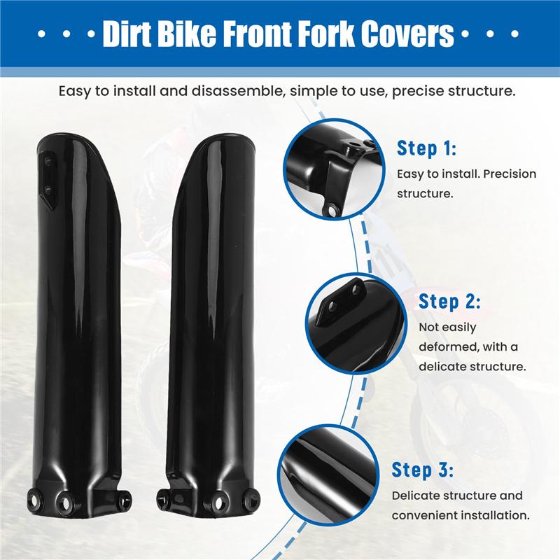 1Pair Motorcycle Front Fork Absorber Protector Covers Plastic Guards For 110Cc 125Cc 140Cc 150C 160Cc Dirt Bike Pit Bike-A87Q