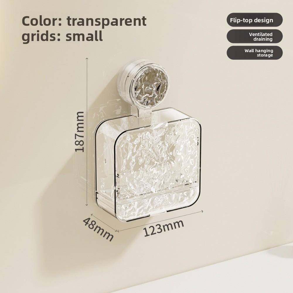 Wall Mounted Soap Dish Waterproof Toilet Drain Soap Box Light Luxury Soap Box  Bathroom Accessories