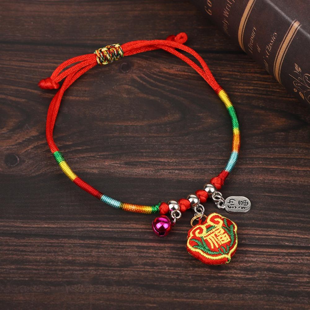 Pendentif Zongzi Festival des Bateaux-Dragons Bracelet Style Chinois Bracelet Chanceux Coloré Cadeaux
