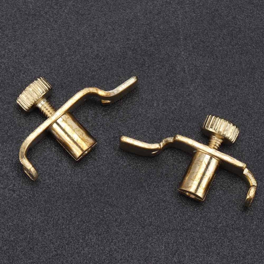 2PCS Golden Color Fine Tuner Adjuster Metal Clip Tuner Accessory For String Instruments