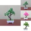 Realistic Artificial Bonsai With Container For Office Space And Coffee Shop Decor