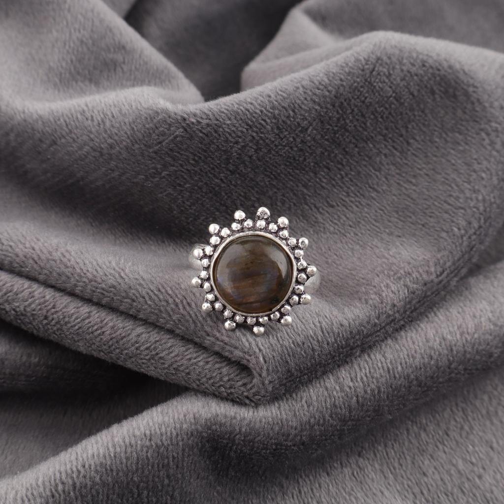 Labradorite Ring, Handmade Gemstone 925 Sterling Silver Ring Dainty Jewelry, Silver Jewelry For Gift