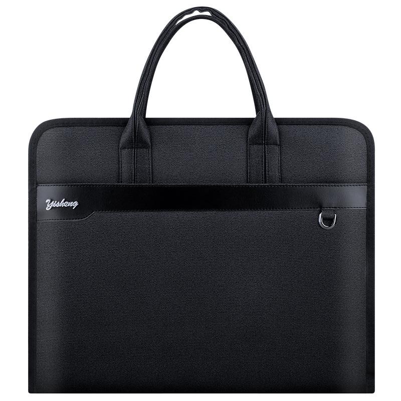 Zippered Shockproof Commuting Briefcase – Large Capacity Document Handbag for Men and Women