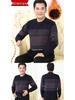 Men's Thick Fleece-Lined Sweater - Grandpa Style, Round Neck, Perfect for Winter Warmth