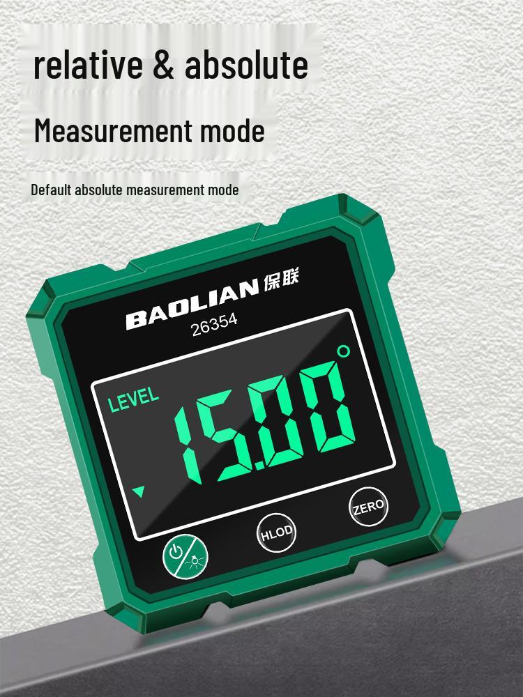 Cyfrowy inklinometr z poziomicą, laserem i magnetyczną podstawą