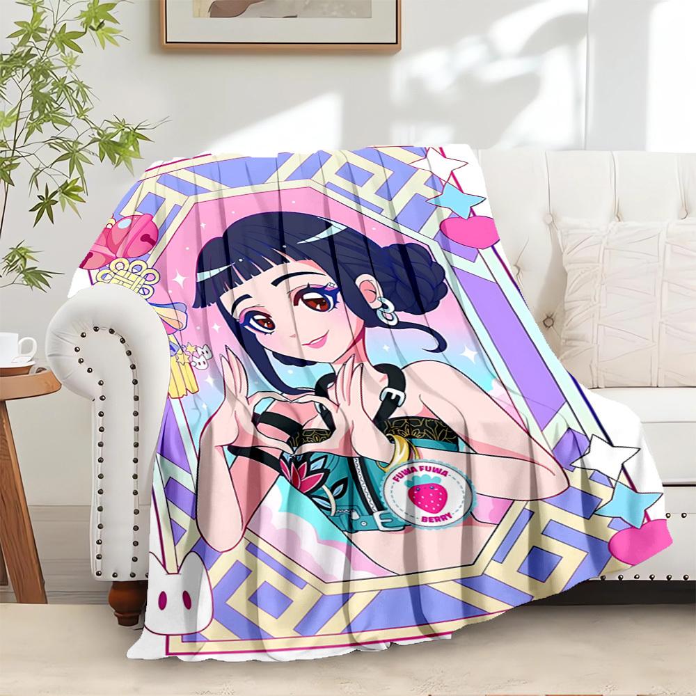 

K-POP Anime Girls Group Four Seasons Soft Warm Blanket All-Season Thick Knit Polyester Bedspread for Bed, Camping, Travel Perfect Gift 80x120cm