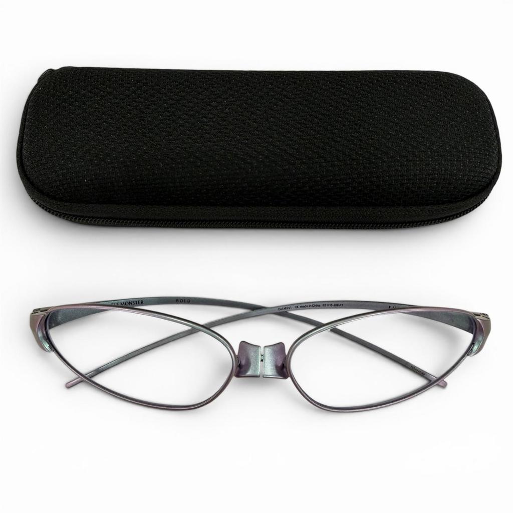 Excellent GENTLE MONSTER Glasses FUSE Metallic blue titanium Women Used