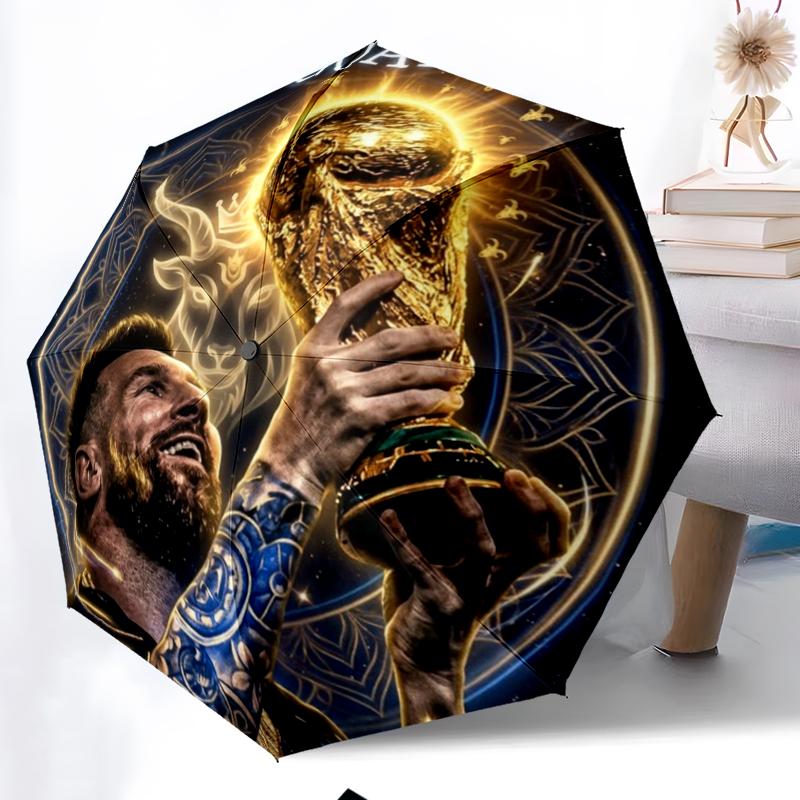 Lionel Messi Argentina Legend Folding Umbrella Suitable For All Seasons 8 Paraphenoid Bones Outdoor Sun Umbrella Light