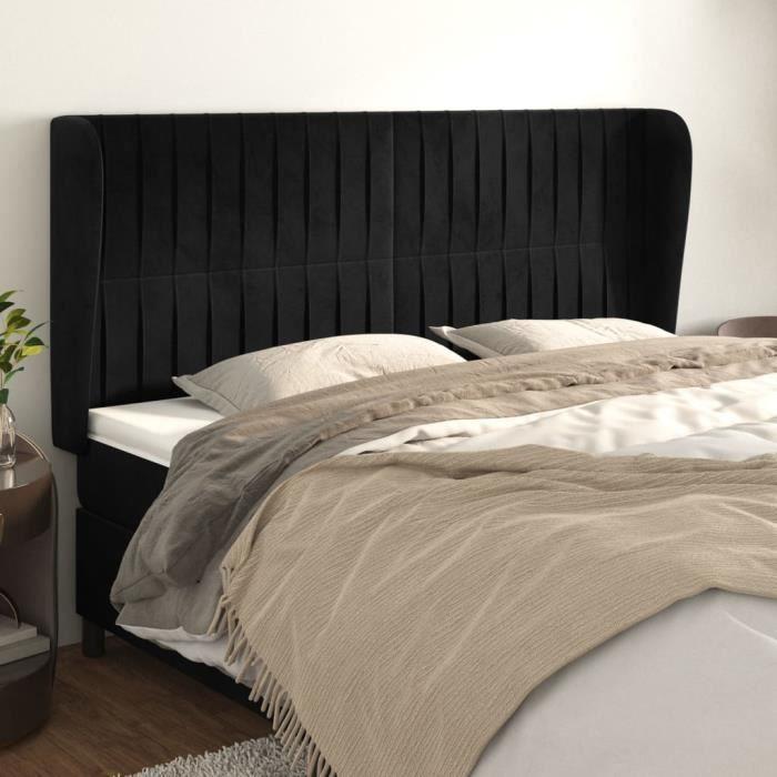 VidaXL Headboard with Ears Black 163x23x118-128 Cm Velvet3118250