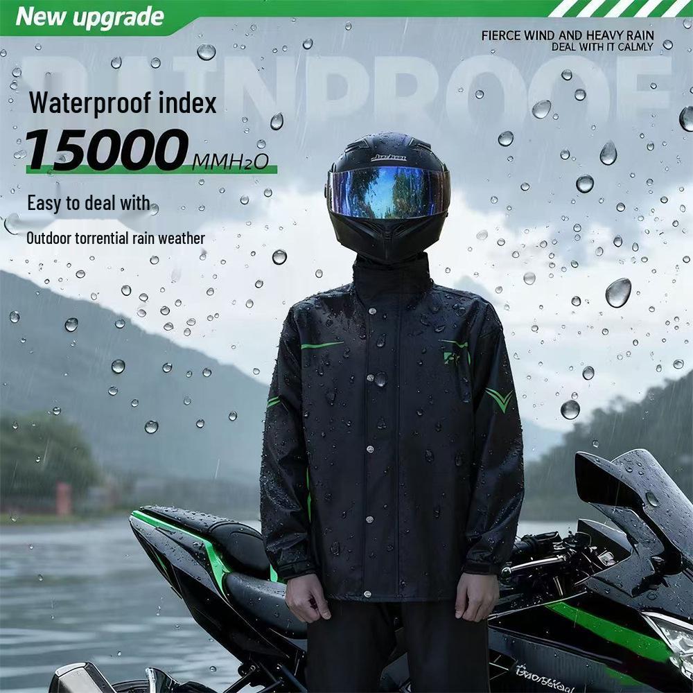 Men's Motorcycle Rain Suit - Heavy-Duty, Split-Type Full Body Outerwear for Riders