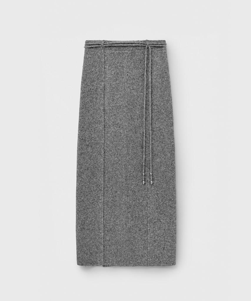 Mongdol Strap Maxi Wool Knit Skirt Grey Mdsk024Gray