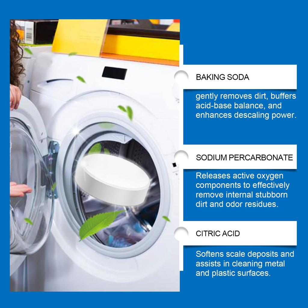 High Efficiency Washing Machine Cleaning Tablets, Washing Machine Cleaning Tablets Remove Dirt, Odor And Mold