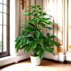 Artificial Palm Leaf Plant Green Decor Simulated Bonsai Potted Plant Decoration Floor Home Garden Office Patry Decor Ornament (C 80cm(No Vase))