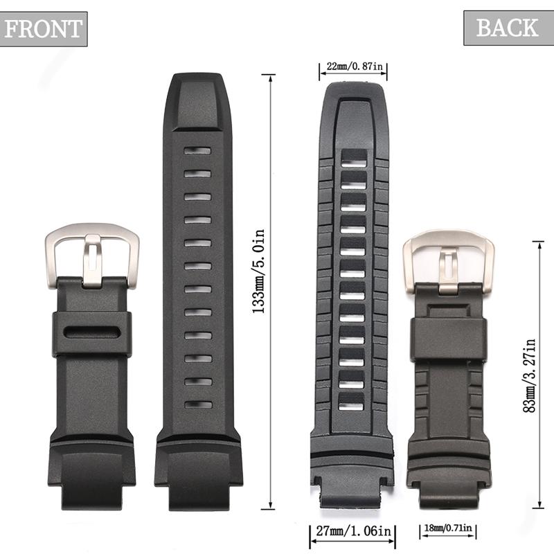 Příslušenství k hodinkám Pro Casio Protrek PRG 260 500 510 250 PRW-3500 2500 5100 Pánský Řemínek Náramek Voděodolný Pryskyřice Guma Řemínek k hodinkám