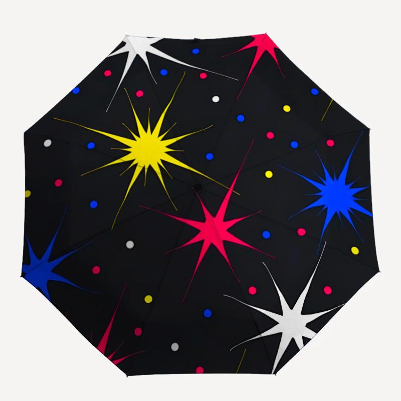 

1pc Cosmic Stars Umbrella - 8-Rib Automatic Open/Close, Fashionable Compact Umbrella for Outdoor Adventures yy250813136